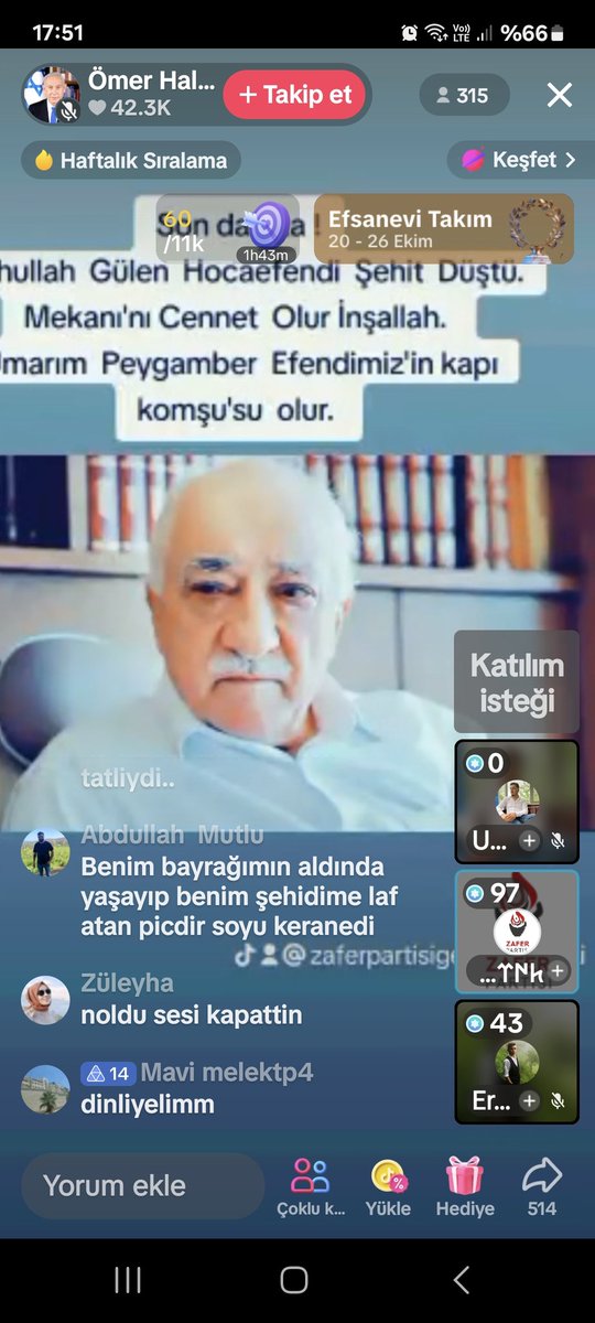 Tiktok hesabında Atatürk ve ailesine şehit ve şehit yakınlarına Allah'a Kuranı Kerim ve kutsal topraklara manevi milli değerlerimize hakaret küfür ediyor Gerekli yerlere şikayet edelim <a href="/EmniyetGM/">Türk Polis Teşkilatı</a> <a href="/TC_icisleri/">T.C. İçişleri Bakanlığı</a> <a href="/SiberayEGM/">Siberay</a> #türsas #patlama #fetö #geberdi #Terörist