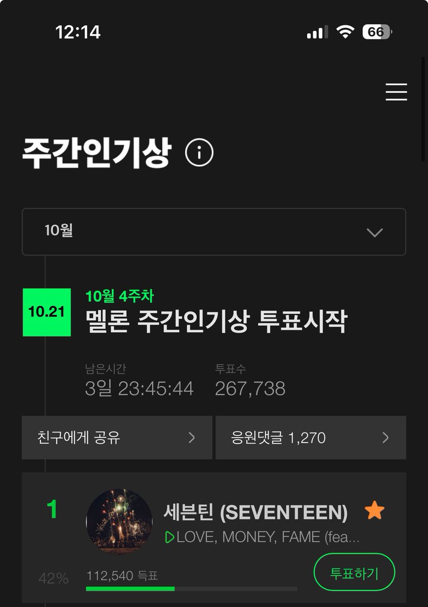 #MAMA2024VOTE #SEVENTEEN 
캐럿들 봐봐요 할 수있잖아여 ㅠㅠ
정말대단해요 
우리 진짜 좀만 더 버텨봐요 화이팅!!!