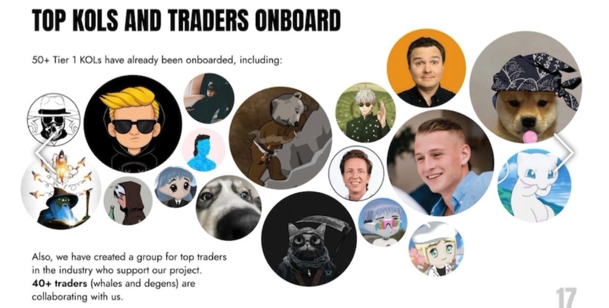 zachxbt's tweet image. New cabal meme coin just launched so here’s a leak from the pitch deck claiming 50 “tier 1” influencers onboarded.