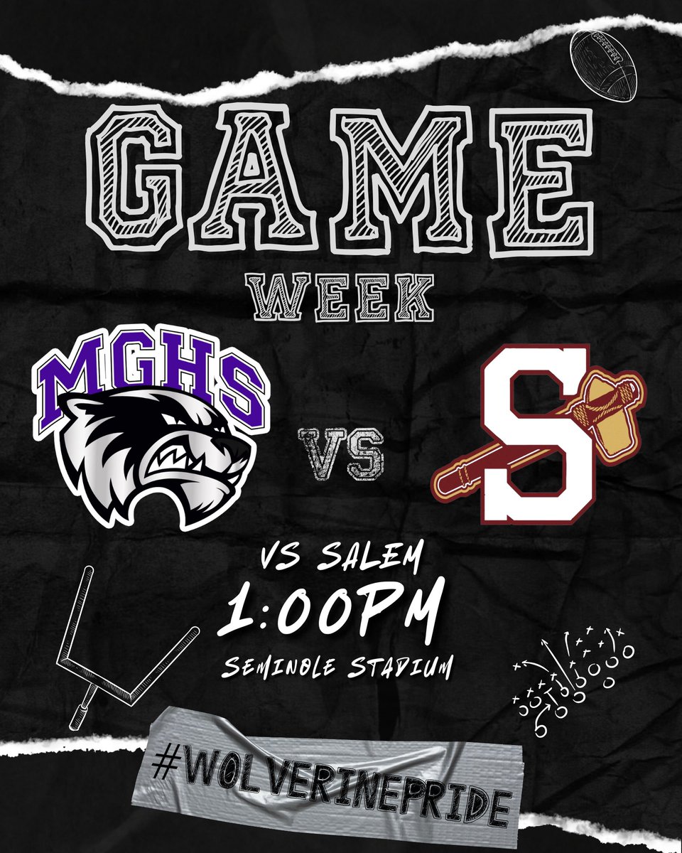 🚨GAME WEEK🚨

🆚 <a href="/Salemfb/">sopr_gamz702</a>
⏰ 1:00PM
🏟️ Seminole Stadium 

#WolverinePride / / #GTB / / #Groveside