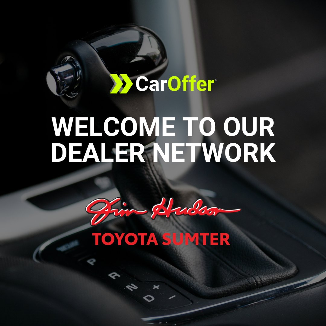 Welcome to CarOffer, Jim Hudson Toyota Sumter! With CarOffer's digital platform, you can seamlessly access a vast inventory, make instant trades, and enjoy real-time offers — all designed to help dealer partners maximize profit and efficiency! Learn more: hubs.la/Q02VcDb90