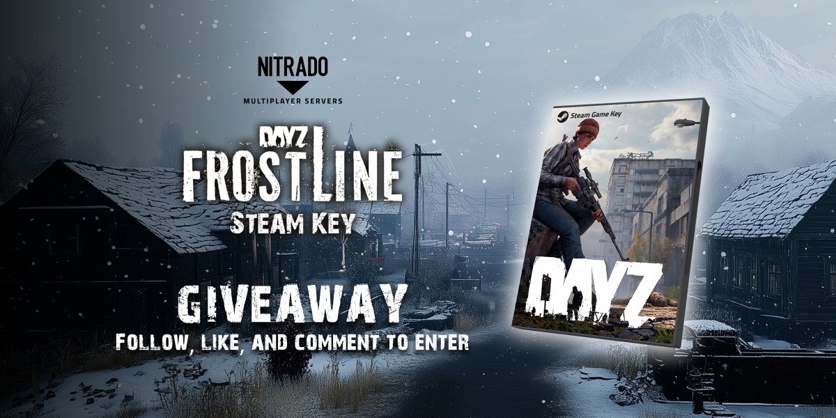 Nitrado_EN's tweet image. ❄️ #DayZ Frostline Expansion Key #Giveaway: Ready to Chill? ❄️ 

Enter To WIN:
❆ Follow @Nitrado_EN
❅ Like &amp;amp; Retweet this post
❆ Comment your favorite DayZ survival tip!

❗ Ends in 48 hours! #DayZFrostline