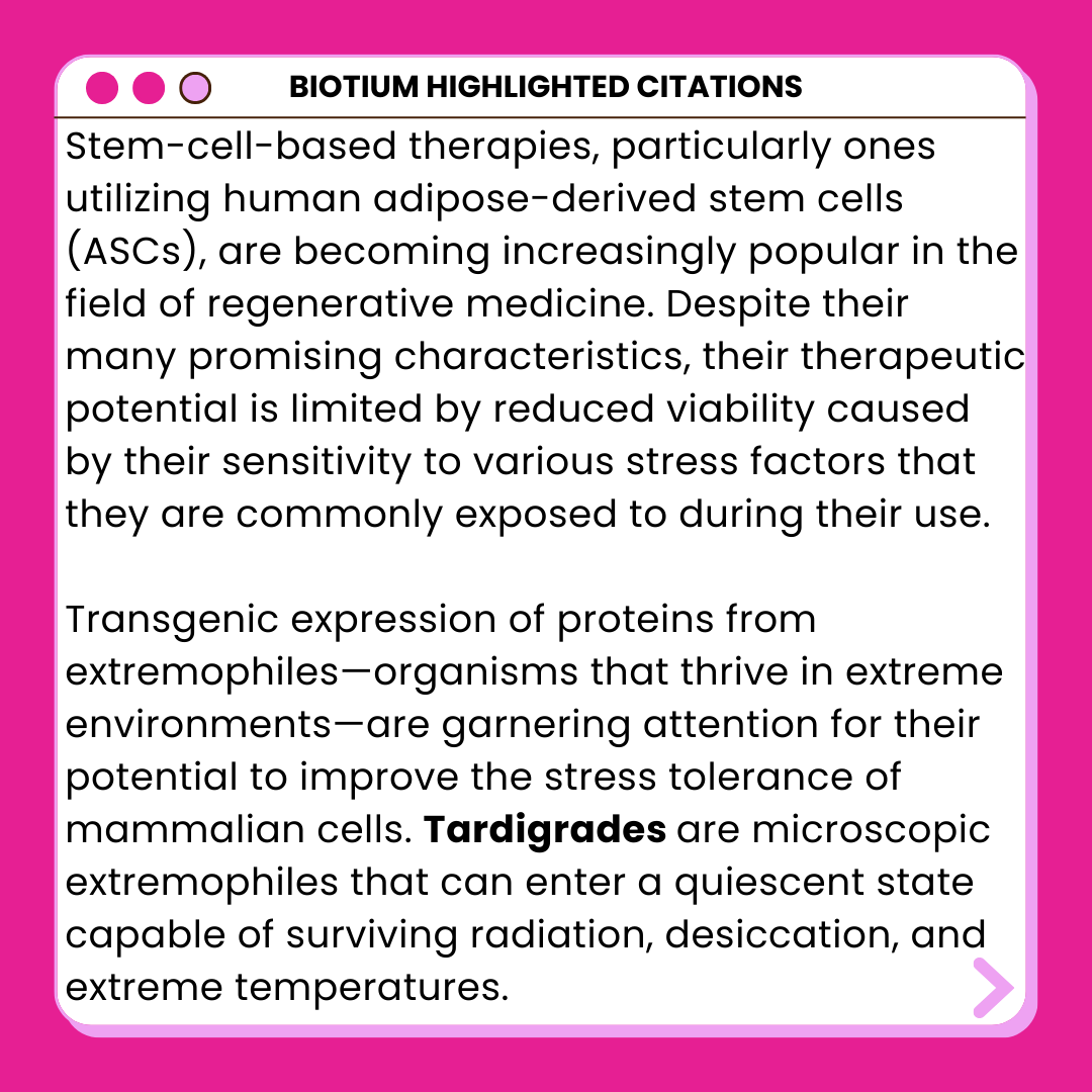 biotium's tweet photo. 📚✨ Hot off the Press: Read our new Highlighted Citation here: https://t.co/muFww7uqfL

#tardigrade #sciencearticle #scienceread #sciencepublication #fluorescentdye #sciencecompany #scientificreports #fremontca #stemcell #mitochondria #sciencefeature #cellviability #assay https://t.co/u5FBhgzPor