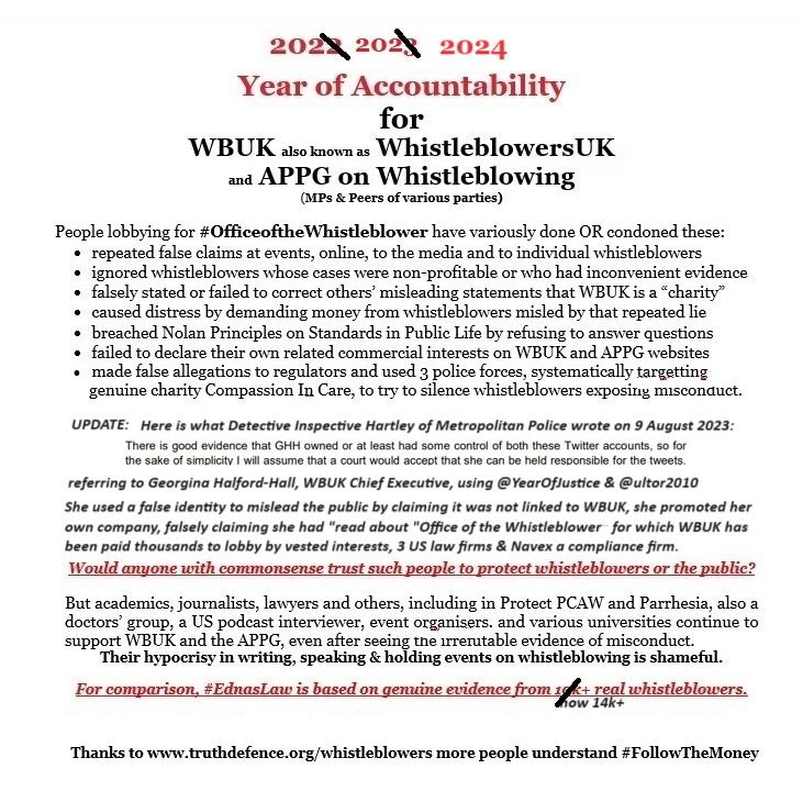 Whistler_News's tweet image. We&apos;ve been asked why we&apos;re not at #Parliament events for #WhistleblowingAwarenessWeek  #WBAW   #WBAW24. Well, some enjoy Westminster photo opportunities &amp;amp; corporate hospitality but we&apos;re a bit busy supporting *genuine* public interest #whistleblowers as we do every day. Plus.....