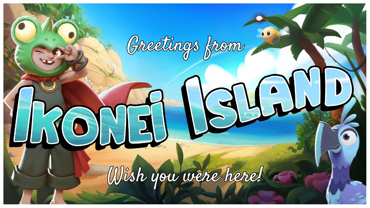 Earthlock_World's tweet photo. Wish you were here? 🌴✨ With the Friends Pass, you no longer have to wish! Invite your friends to join you on #IkoneiIsland and start making memories. Download now for FREE on #Steam and #EpicGames! #WishYouWereHere #FriendsPass #CozyGaming https://t.co/YNE0ttue9Y
