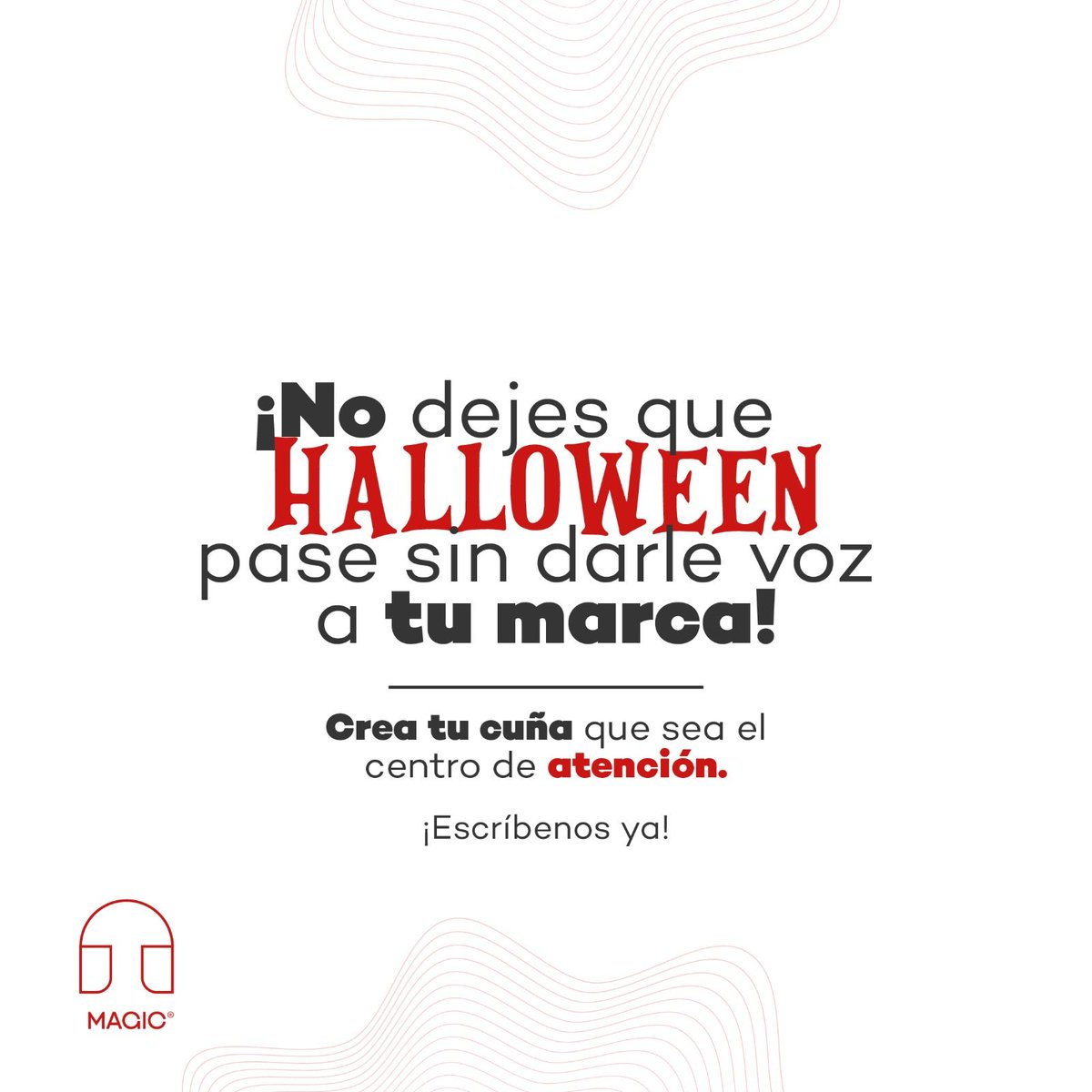 magicestudio's tweet photo. ¡No dejes que Halloween pase sin darle voz a tu marca! 🎃
⠀
Que nunca se olviden de tu marca.
⠀
¡Hagamos una reunión!🔥
📲 0987566646
https://t.co/blSwihOfRN
⠀
Passion Creates Magic 🔥🌟

#AudioBranding #Audio #Sonido #Sonorización #Música #Marketing #Publicidad https://t.co/pAMa54aoE3