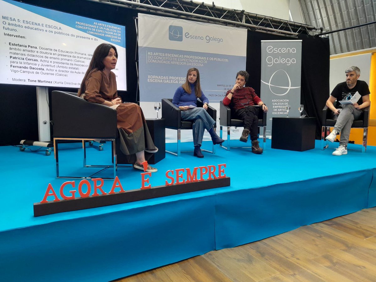 AsociacionTeveo's tweet photo. La presidenta de TE VEO, Patricia Cercas, ha participado en las Jornadas Profesionales de Escena Galega 'As artes escénicas profesionais e os públicos: do concepto de espectador ao de comunidade arredor da escena' 🎭

¡Gracias por el reconocimiento!🤗 https://t.co/k8lADX6LHi