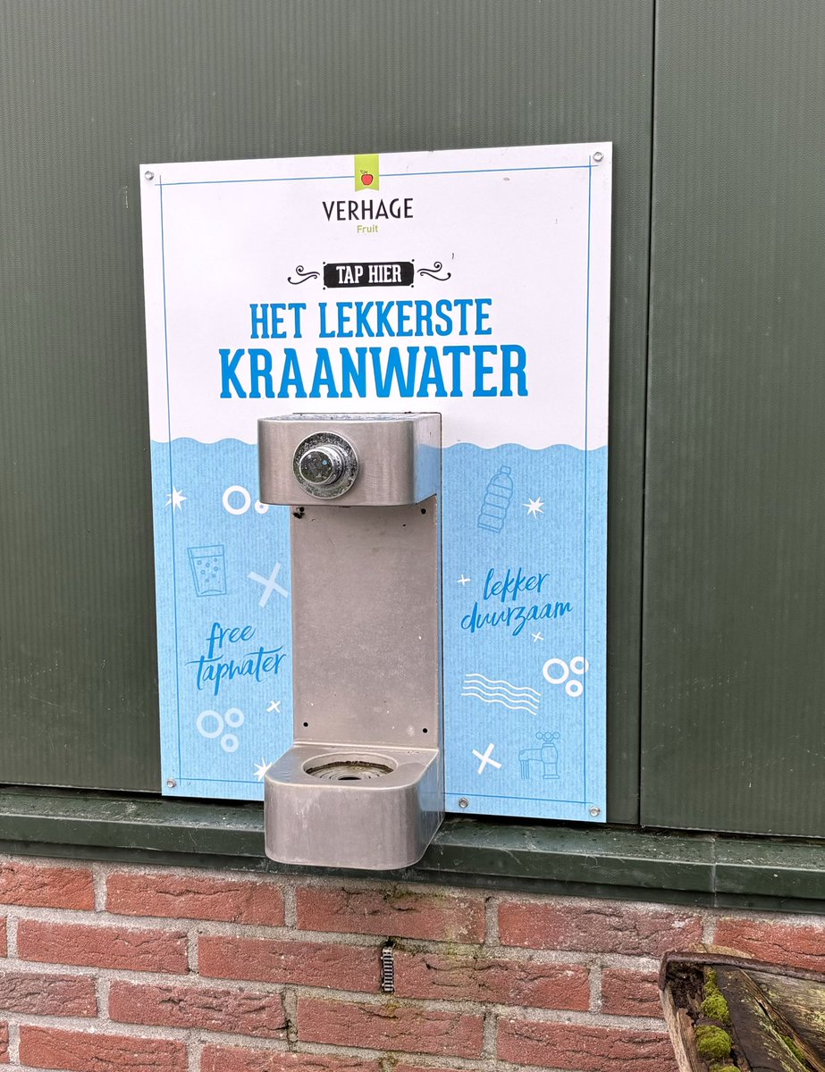 Mooi initiatief gratis #kraanwater bij fruitbedrijf Verhage in Luttelgeest
