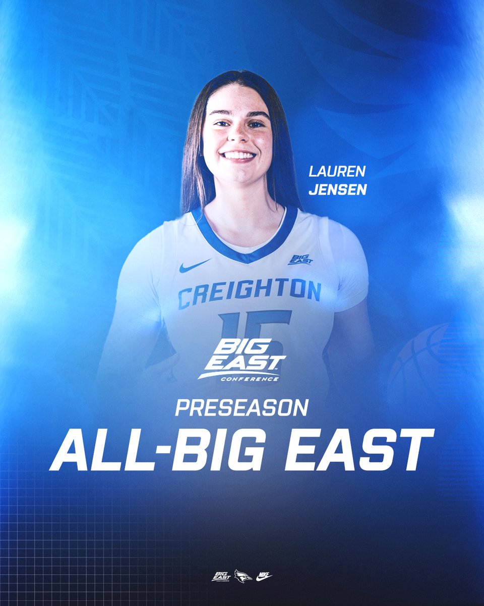 Creighton Women’s Basketball (@creightonwbb) on Twitter photo .<a href="/laurenjensen05/">Lauren Jensen</a> also got some love from the <a href="/BIGEAST/">BIG EAST Conference</a> this morning! 🤩
#GoJays .<a href="/laurenjensen05/">Lauren Jensen</a> also got some love from the <a href="/BIGEAST/">BIG EAST Conference</a> this morning! 🤩
#GoJays