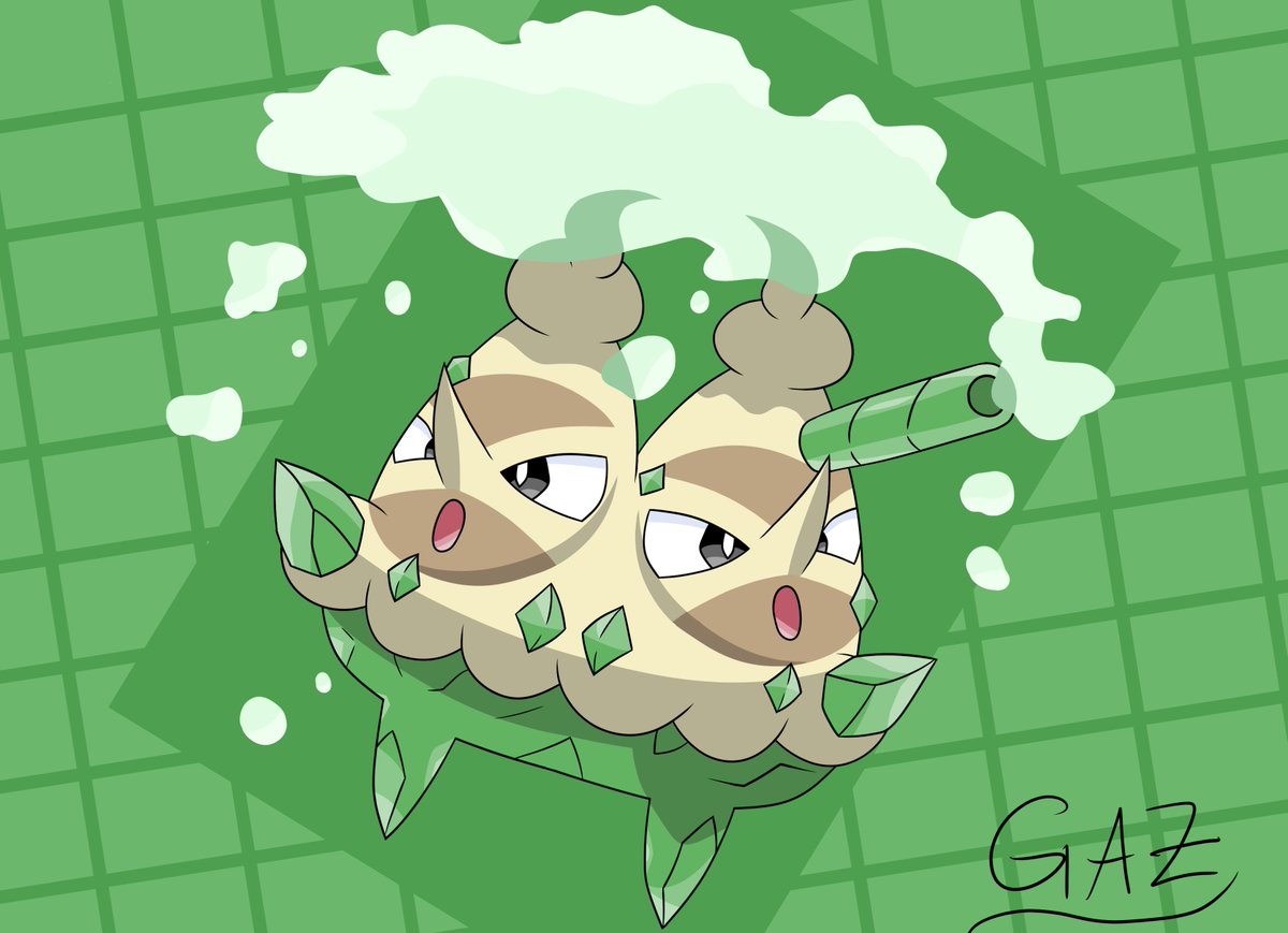 PoyoGaz's tweet photo. Did another drawing of whatever the Pokémon randomiser gave me.
This time nuzleaf and vanilluxe
Just like last time here's the drawing and the sprite from the site.
#pokem https://t.co/D47epH4Exb