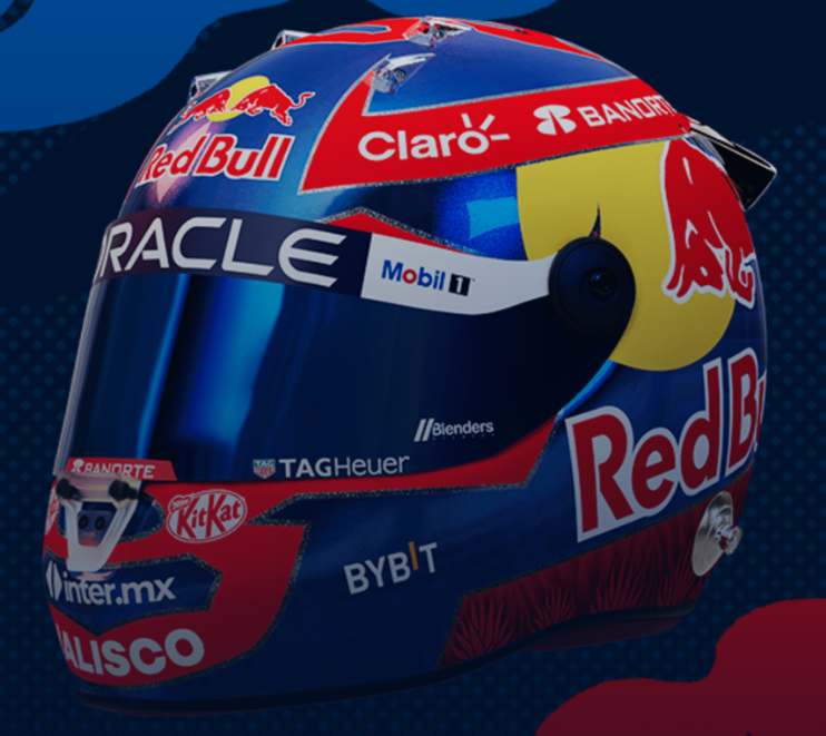 TearOffFR's tweet photo. 📸 Red Bull dévoile le casque spécial de Sergio Pérez pour son Grand Prix à domicile ce week-end du côté de Mexico ! 🇲🇽

Une petite note /10 ? 👀

#F1 #MexicoGP