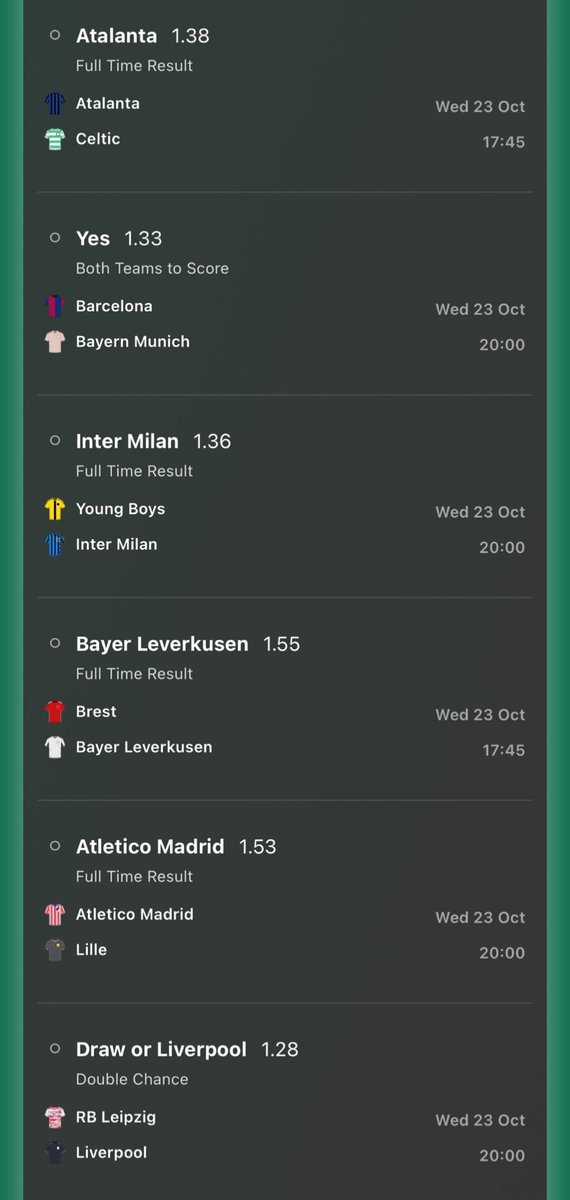 HugeWs0nly's tweet photo. UCL Wednesday Acca🏆

7.62 odds✅

Tele: https://t.co/HWCJNswJYM https://t.co/VHOmmDPssr