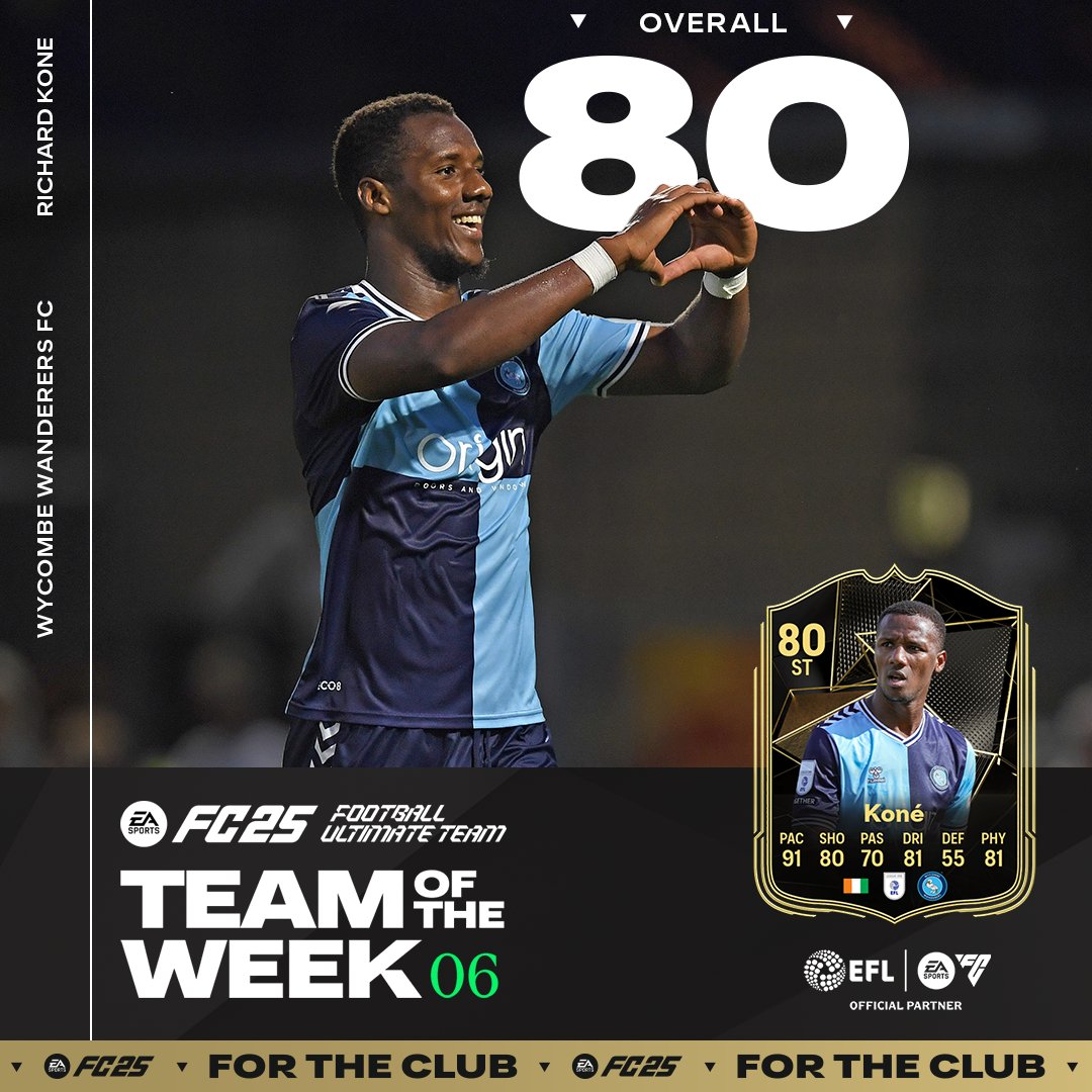 👑 <a href="/richardkone17/">Richardkone24</a> has been named in the @easportsfc #FC25 #TOTW following his stunning nine-minute hat-trick on Saturday!