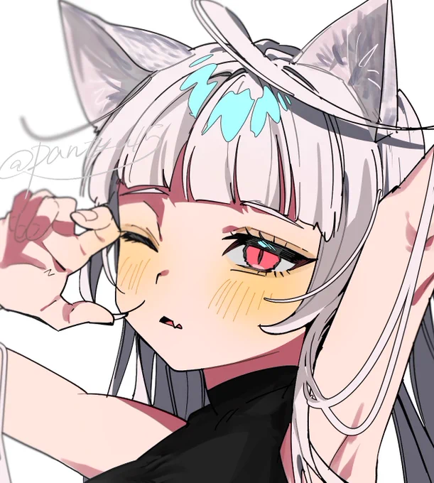現実では有りえないって分かってるけどついつい黄色寄りの色でほっぺ塗っちゃう 可愛いので