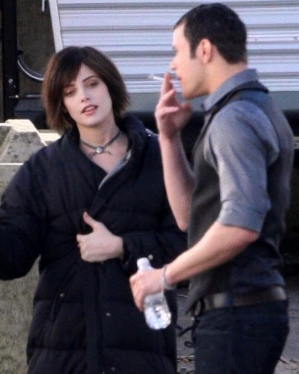 The cast of Twilight on the set of Twilight: New Moon (2009)