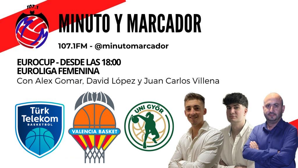 🔥¡3R DOBLE MENÚ CONSECUTIVO!

⛹️‍♂️El equipo masculino viaja hasta Ankara para enfrentarse a <a href="/TT_Basketbol/">Türk Telekom Basketbol</a> 

⛹️‍♀️El equipo femenino recibe a <a href="/unigyor/">UNI Győr</a> en un partido importante para las de Rubén Burgos

🔝Con <a href="/juancvillena/">Juan Carlos Villena</a>, <a href="/DavidLopez_10_/">David López</a>  <a href="/alexgomar85/">Alex Gomar</a>, <a href="/diegovarea8/">DIEGO VAREA</a> y Alfonso Quiñones