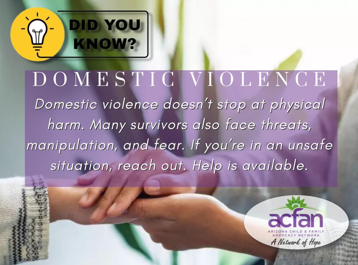 AcfanTweets's tweet photo. Domestic violence includes not just physical harm but also threats and emotional abuse, leaving survivors trapped in fear. You’re not alone—help is available. Visit https://t.co/JyRnBzAZGb for resources and support to break free from the cycle of abuse. 💜 https://t.co/Ejnv5FxMrk