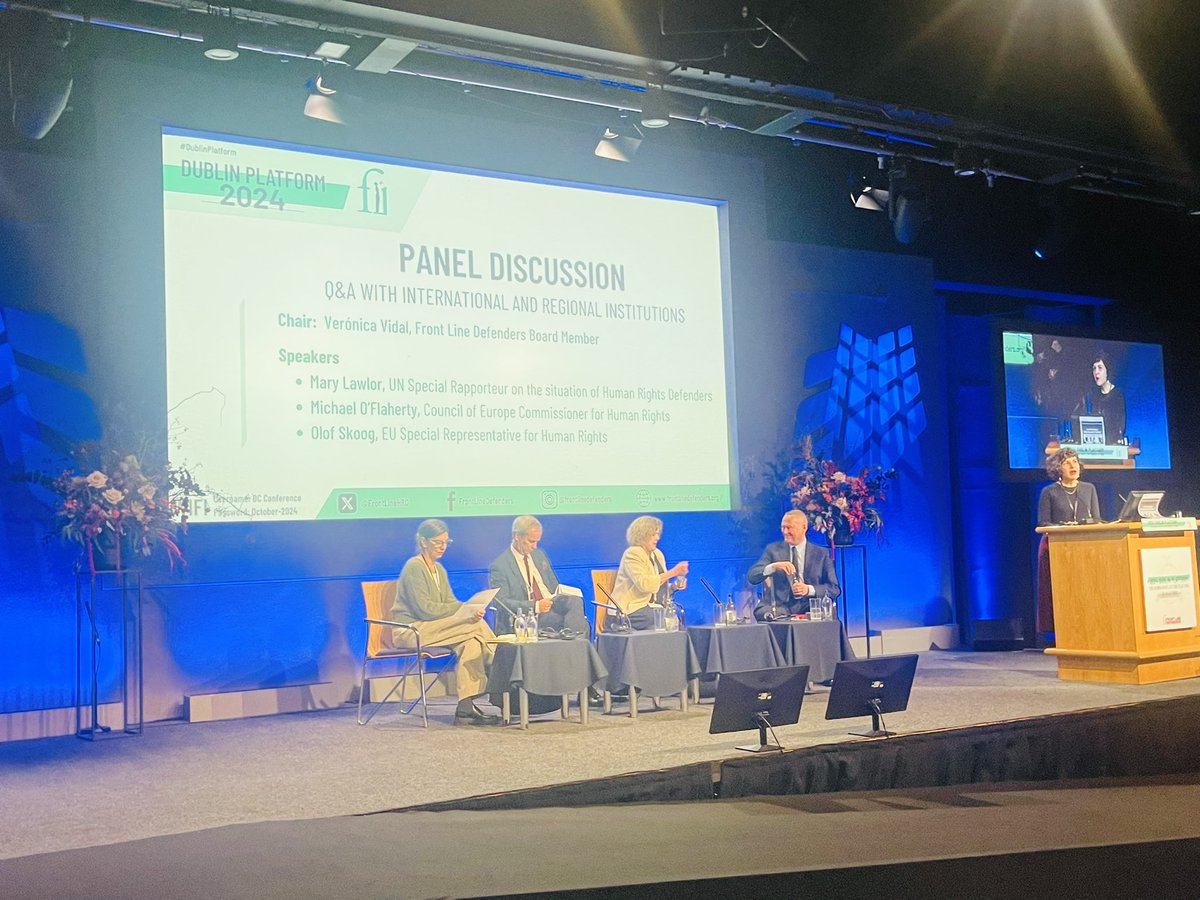 High level interaction with leading human rights defenders and leaders from around the World. I had the opportunity to crossed path with Mary Lawlor, UN Special Rapporteur on the Situation of human rights. #DublinPlatform2024