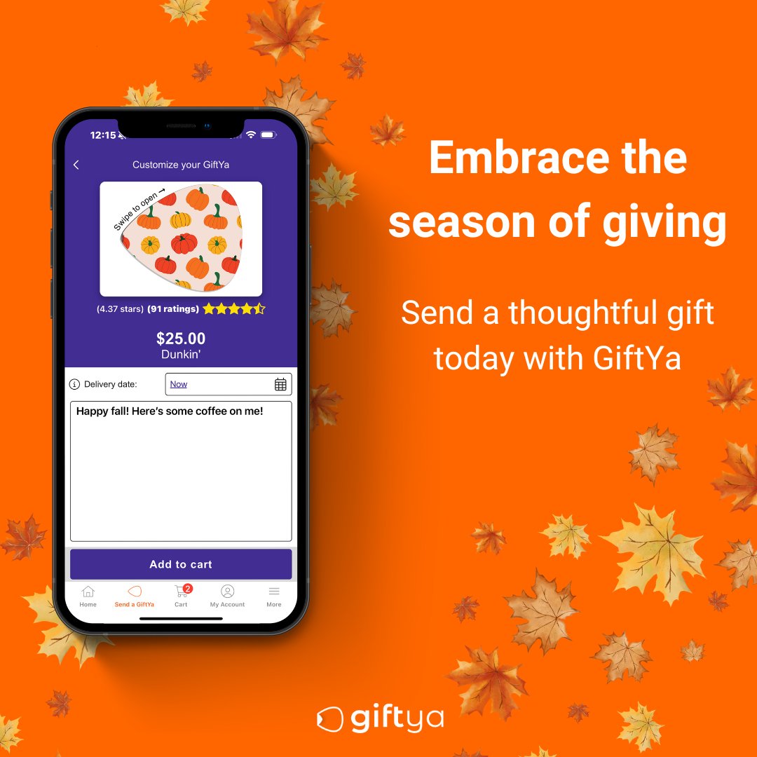 🍂 Fall into gifting with GiftYa! Whether it’s a birthday, thank you, or just because, our personalized cards are a hit! #FallGifting #GiftYa
🔗 bit.ly/3NCcDzI