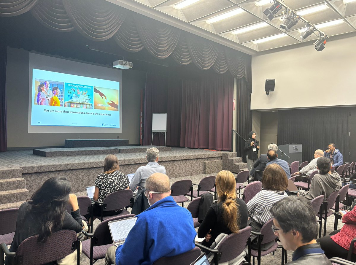 This morning's Keynote address for the final day of #DCMI2024 is "Working the Data." The speaker is Haliza Jailani, senior deputy Director and senior principal Librarian for Resource Discovery and Management at the NLB. - hosted by
<a href="/UofTInfoFaculty/">University of Toronto Faculty of Information</a>