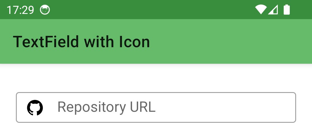XojoAddons's tweet photo. Add image icons to MobileTextFields in your Android app. How? Use the Android Design Extensions 3.0 and these two lines of code:

Me.SetStartIconXC(Picture.SystemImage("github_circle"))
Me.SetStartIconTintModeXC(PorterDuffModesXC.DST)

#Xojo @xojo #MobileDevelopement #Android https://t.co/v7EWMQeHQu