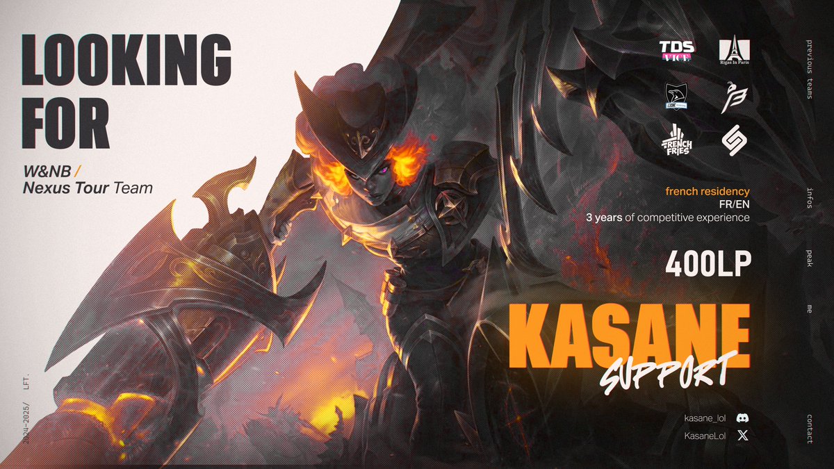 After a year competing in the Nexus Tour, I am now looking for a team for 2025.  

Refs : <a href="/Rx_Dye/">Dye 🚀</a> and any teammates I've played with this year.

VODs available upon request.  
🧡 and 🔁 appreciated !