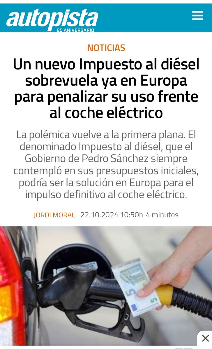 La ONU y su Agenda 2030 planean introducir otro impuesto solo en la Unión Europea al diesel.
🤔👇
¿La Unión Europea quién cojo...nes la dirige?
👇🤔
Europa es el 5,2% de la población mundial y el continente que menos contamina, el que más regulaciones soporta y más subsidios paga