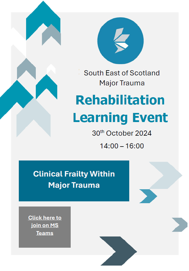 Rehabilitation Learning Event ‼️ 
🗓️30th October
⏰14:00 - 16:00
Open to all!

The next STN Rehab Learning Event takes place next week. 

For more details, head over to our website👇
scottishtraumanetwork.com/event/stn-reha…
