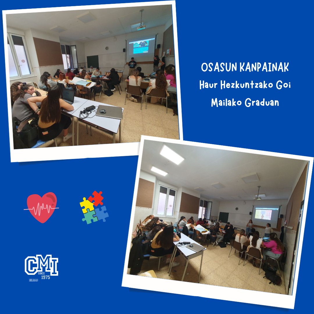 ❤️‍🩹🫂👩🏽‍🏫OSASUN KANPAINAK HAUR HEZKUNTZAN. Haur Hezkuntzako Goi Mailako ikasleek osasun kanpainak burutu dituzte Autonomia eta Haurtzaroko Osasuna Moduluan, prebentzioaren garrantziaz jabetzeko.