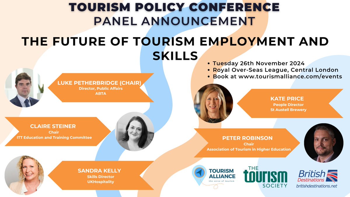 tourismsvoice's tweet image. 🚨Tourism Policy Conference Panel Announcement🚨

The Future of Tourism Employment and Skills. This will be an extremely important part of the tourism policy agenda going forward and we&apos;ve gathered some real industry experts to provide their insights.