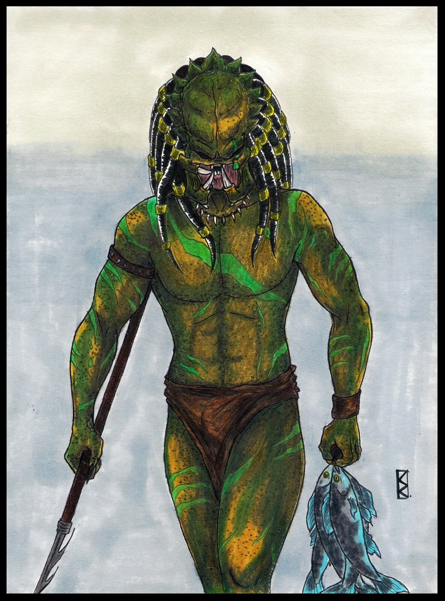 FoxKrissten's tweet photo. "How much is the fish?"))
Sha'yenn got some fresh fishy))
#predator #yautja #xenophilia #monster #myart https://t.co/M7a4GbQsDg