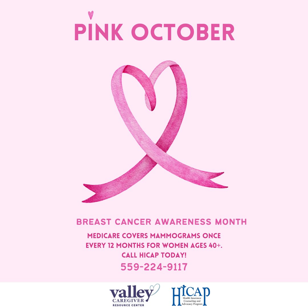 CaregiverValley's tweet image. Did you know that Medicare can help cover the cost of mammograms for women aged 40 and over? Schedule your life-saving screening today! #MammogramsSaveLives #MedicareCoverage #HICAP #VCRC