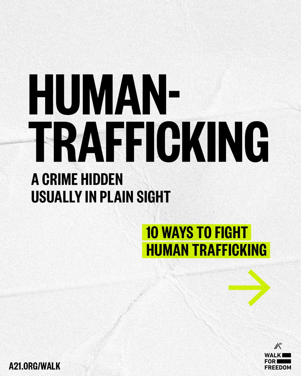 A21's tweet photo. We’re so grateful for everyone who joined #WalkForFreedom!
Swipe up to discover 10 impactful actions you can take. Feeling unsure about where to begin? Visit https://t.co/7fTbOl4SiR and we’ll share how you can keep making a difference in the fight to end slavery. https://t.co/4J3cfoj7DP