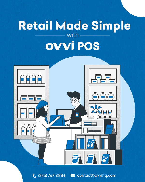 Advanced features that help you: 

Accept payment methods
Tracking in real-time
Speed 
Manage customer loyalty programs
Access detailed reports for smarter decision-making

Book your free demo today!

#RetailPOS #OvviSolutions #POS #Ovvi #RetailTech #BusinessGrowth