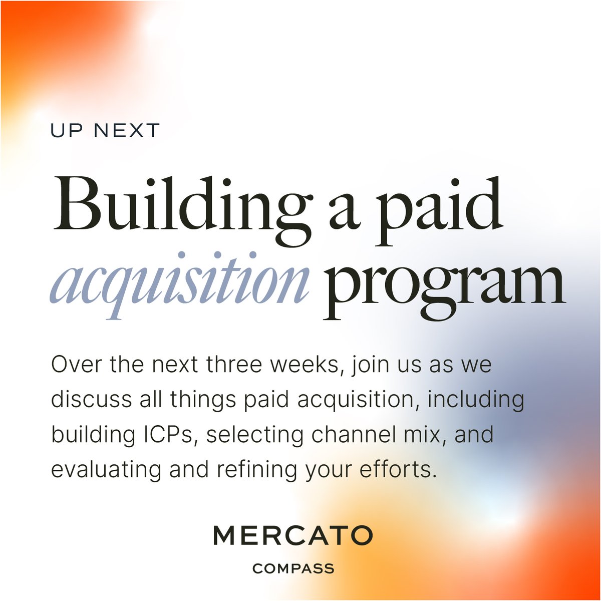 mercatopartners's tweet photo. As we close in on November, annual planning is top of mind! And with marketing teams evaluating their 2025 lead gen strategies, paid programs are, inevitably, a topic of discussion. So over the next month, join us as we share our top paid program insights for your 2025 GTM plan! https://t.co/MRqM6FgHig