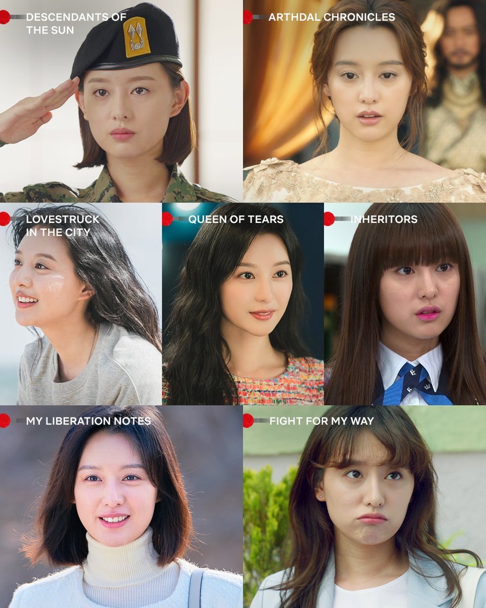 KDramaHandle's tweet image. Which character of #KimJiWon do you love the most:

1. #DescendantsOfTheSun 
2. #ArthdalChronicles 
3. #LovesturkInTheCity 
4. #QueenOfTears 
5. #Inheritors 
6. #MyLiberationNotes 
7. #FightForMyWay