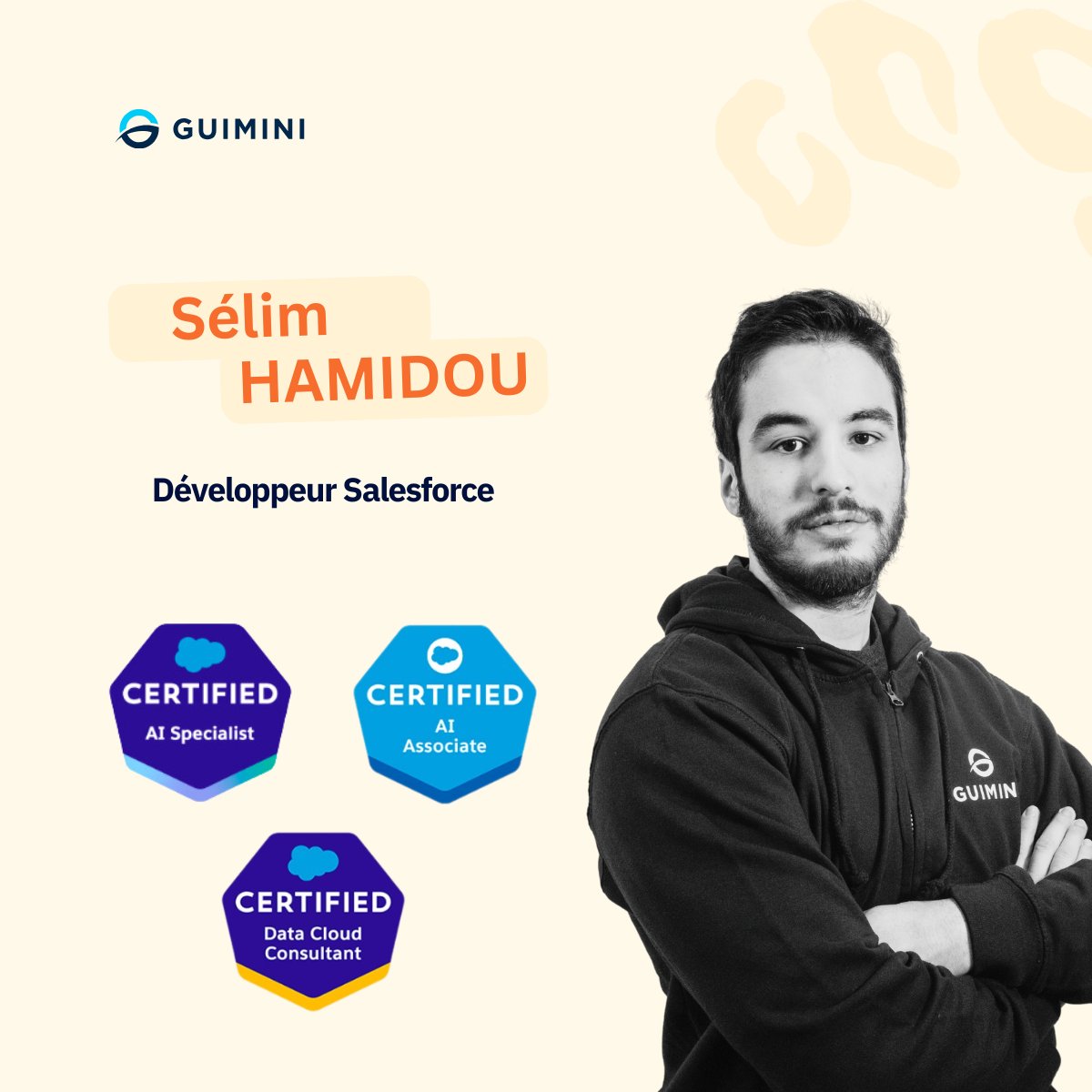 guiminiHQ's tweet photo. Félicitations à nos consultants qui ont brillamment décroché de nouvelles #certifications #Salesforce ! 🎓 

Leur engagement et leur passion pour l'innovation sont de véritables atouts pour accompagner nos clients au quotidien 🚀.

#salesforcefrance #trailblazercommunity #CRM https://t.co/CkyJJiPXro
