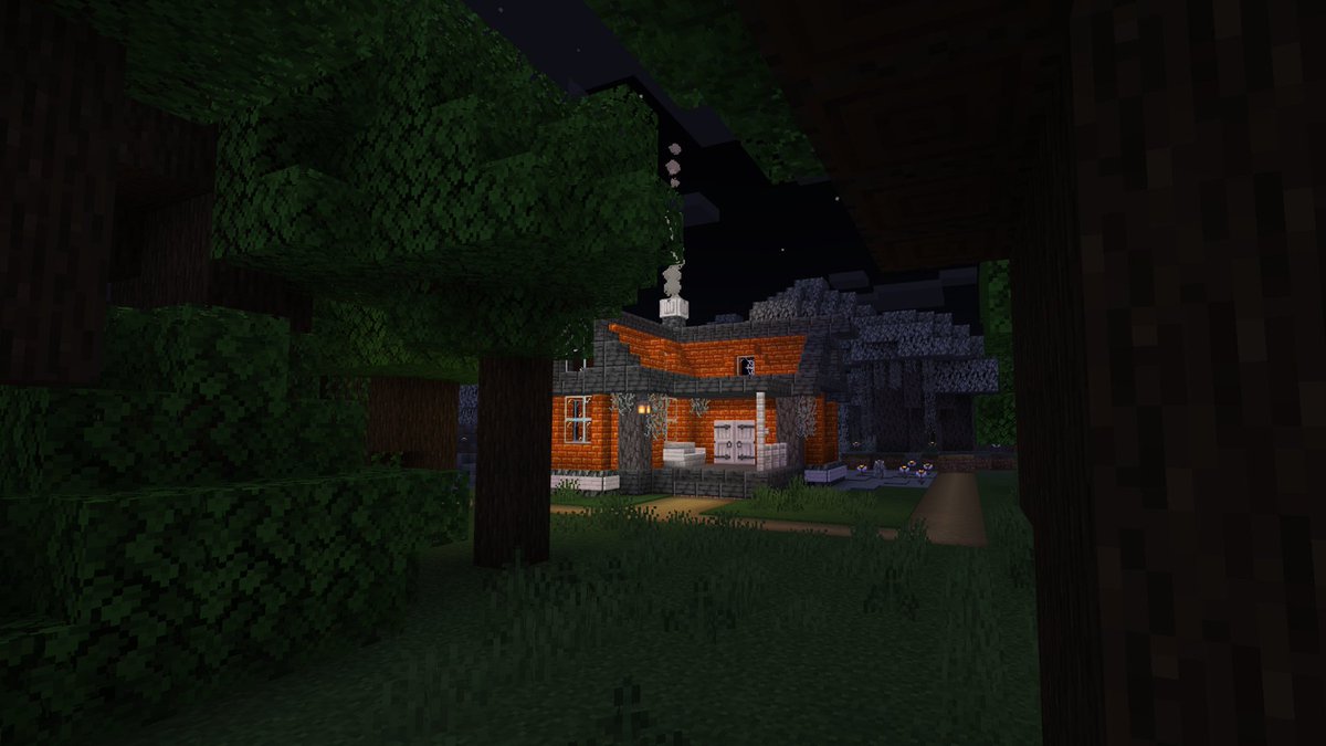 Minecraft's tweet photo. A watchful flower & a new block are coming to testing on Bedrock! 
 
🌼 Eyeblossoms are a flower unique to the pale garden that only blooms at night, and can be used for grey or orange dye 
🟫 Resin blocks can be mined from pale oak after an encounter with the creaking 
 
Read more about it: https://t.co/SYZvgWBAAN