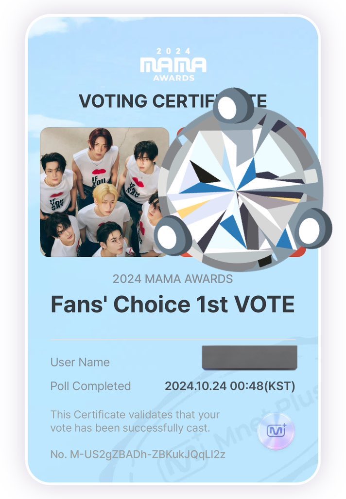 VOTO DIARIO ‼️

seguimos en tercer lugar y la votación acaba en menos de dos días, no dejemos que la buena racha que tuvimos los primeros días se acabe! vamos por ese primer puesto 🔥

I vote for #enhypen on #2024MAMAVOTE