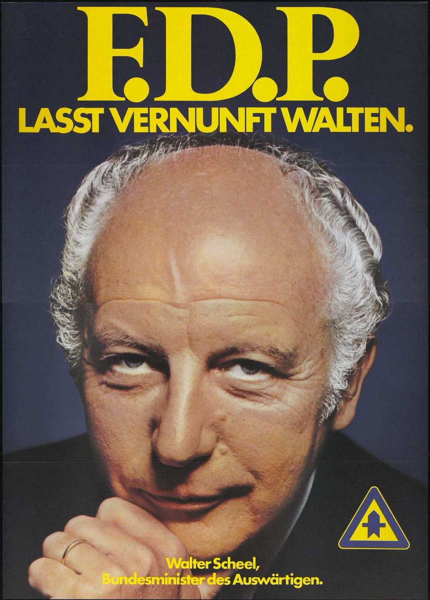 Walter Scheel 1969: „Aufgabe des Politikers ist es, das Richtige zu tun und es populär zu machen.“ <a href="/sabinedoering/">Sabine Döring</a> zitiert bei <a href="/FAZ_Wissen/">FAZ Wissen</a> „eine alte, verschollene FDP“. faz.net/aktuell/wissen…