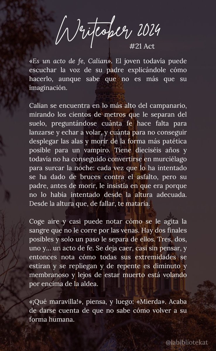 labibliotekat's tweet photo. #21 act #Writeober #Taletober2024 (sé que en este caso sería leap but oh well) https://t.co/1nfhGu31xz