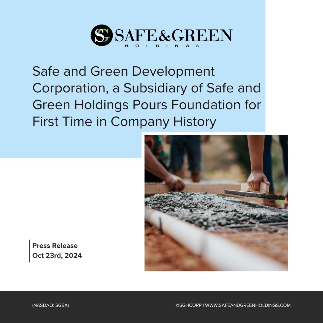 SG Devco, a subsidiary of Safe &amp; Green Holdings has poured the foundation for its first home in South Texas, marking a key milestone in our Sugar Phase I Development. Vertical construction is set to begin soon. #SGBX #SGDevco Read the full press release ir.sgdevco.com/news-events/pr…