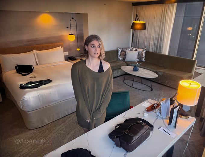 1 pic. Before and After getting cleaned up for dinner at my fancy hotel.... Gremlin Travel Ashley is