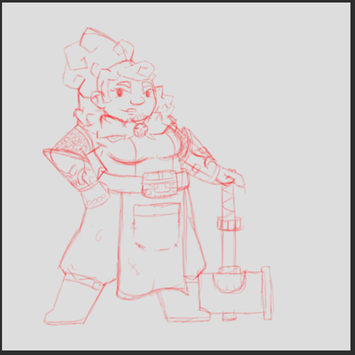 I've been wanting too work on my shapes a little more so re did her design -