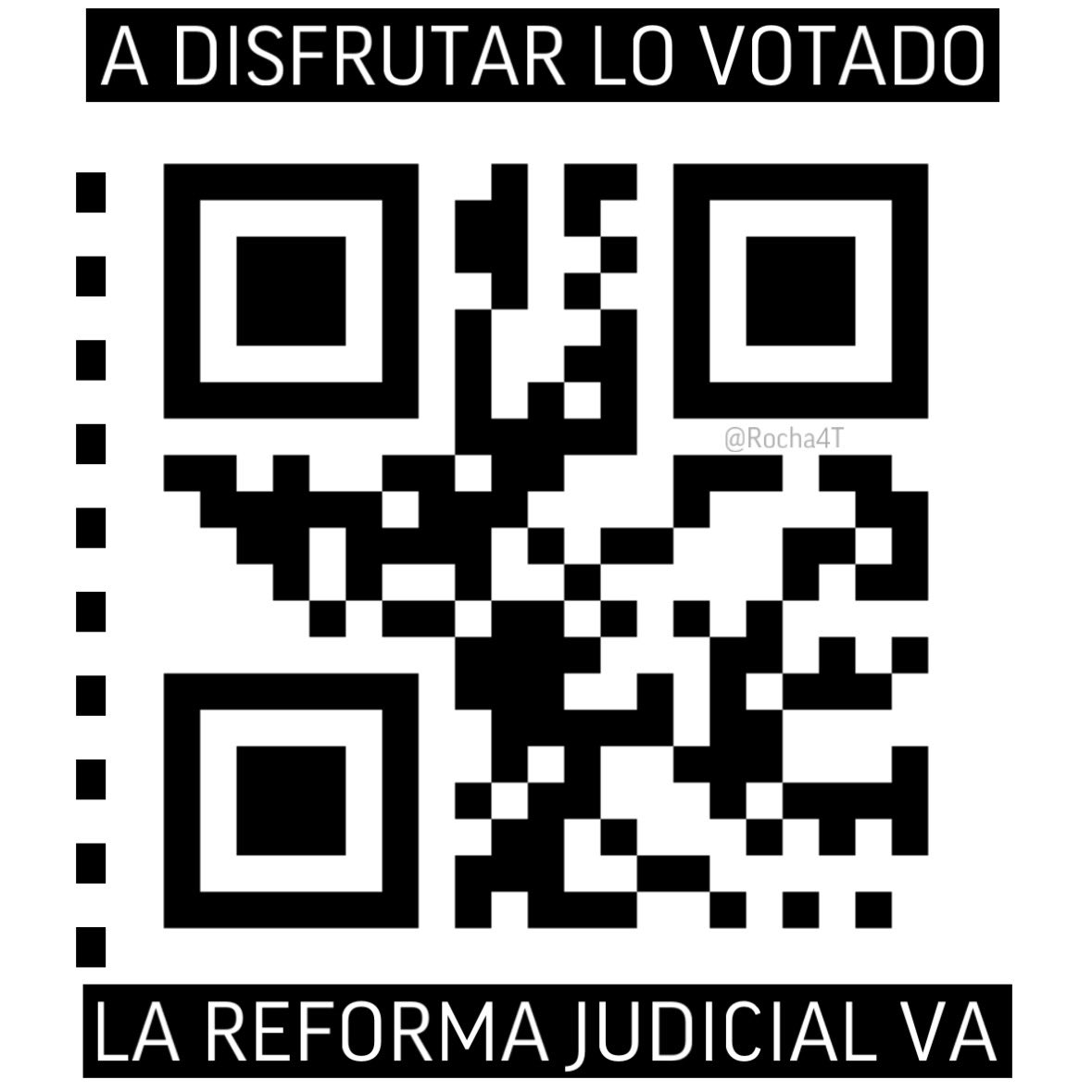 Rocha4T's tweet image. Ahí les va un QR a todos los corruptos, porros y leguleyos del #PoderJudicial

La #ReformaAlPoderJudicialVa