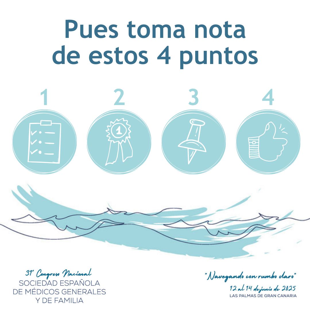 👩‍⚕️ 👨‍⚕️ Atención residentes de #MedicinadeFamilia❗ 

Sigue los 4️⃣ pasos que aparecen en el🧵 si quieres conseguir una #beca para el congreso #SEMG25

📅12-14 de junio de 2025 

📍Las Palmas de Gran Canaria