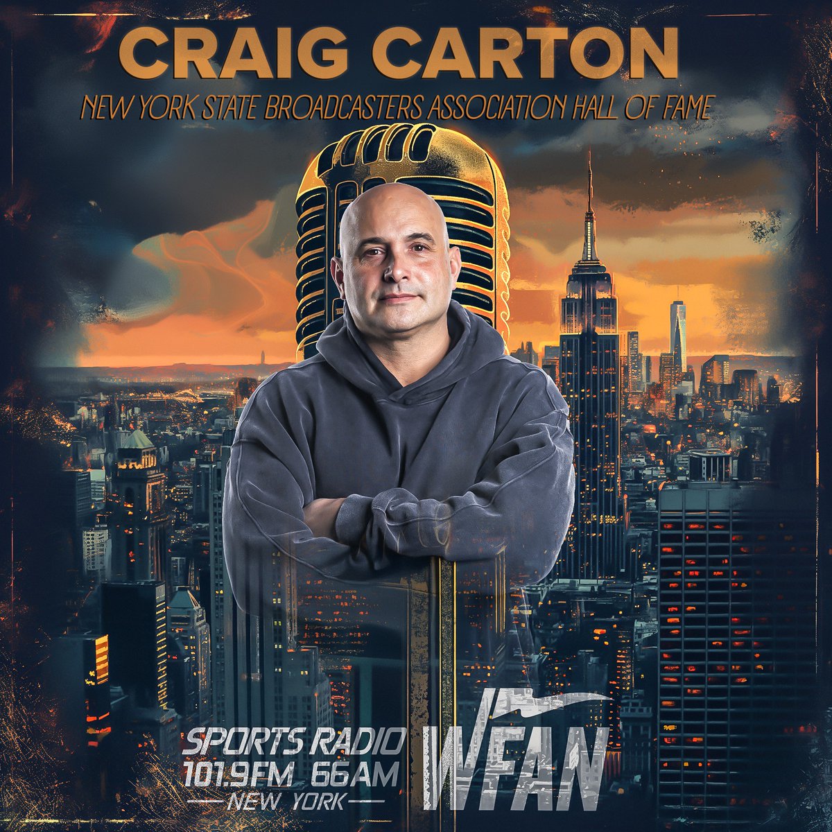 Congrats to our man pots and pans <a href="/craigcartonlive/">Craig Carton</a>, who goes into the New York State Broadcasters Hall of Fame today!