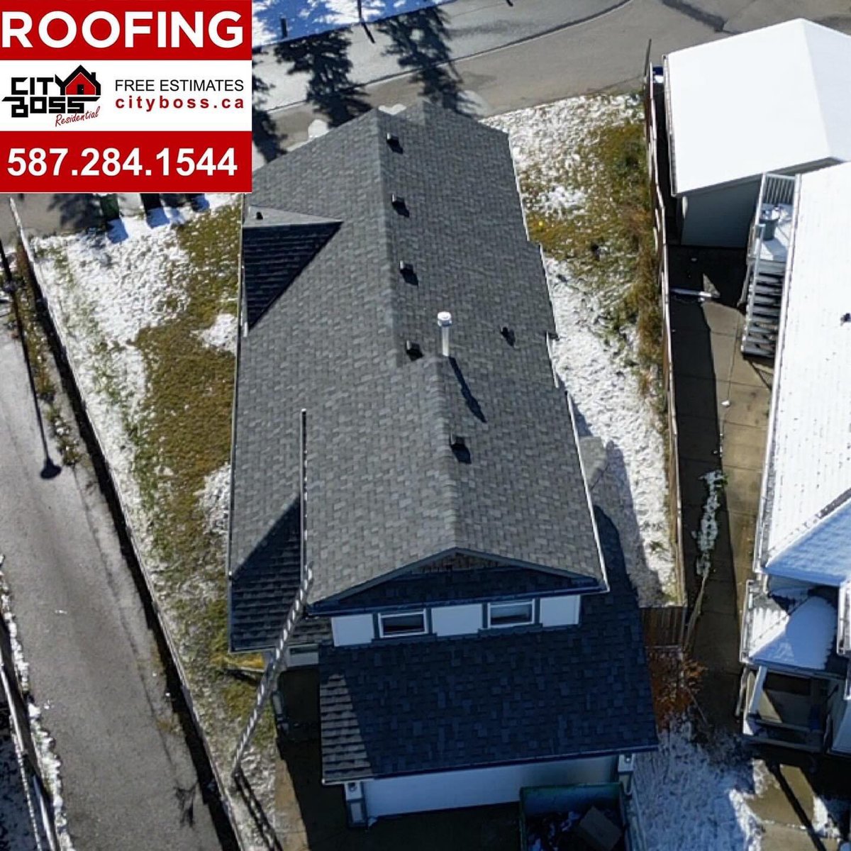 Break in the weather, this is <a href="/ikoroofing/">IKO North America</a> harvard slate #roof #cityboss #citybossroofing #calgaryroofs #calgaryroofers #calgaryroofing #roofingcalgary #yyc #yycroofing #roofingyyc #yycroofs #yycroofers #calgaryroofingcompany #ikoroofproud