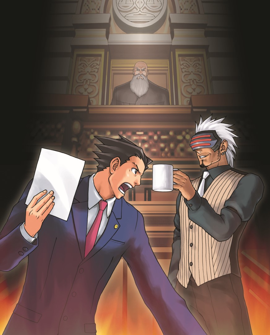 aceattorneygame's tweet photo. 17 years ago, Phoenix Wright: Ace Attorney – Trials and Tribulations released in the west, blending a compelling narrative with red-hot tension, plus an extra shot of unforgettable characters, as Phoenix faced off against the brutal roastings of prosecutor Godot! ☕ https://t.co/wpUmRcp0ay