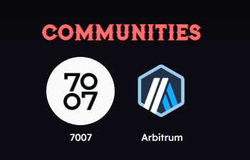 v3rpg's tweet photo. ⚔️ Introducing the first season of Community Battles with @Arbitrum &amp; @Lab7007 - who will you choose?

Win any adventure on v3RPG, submit your transcript and pick a community, rank on the leaderboard and win BIG prizes!

Learn about both communities below and make your choice 👇 https://t.co/9WEuhEnqir